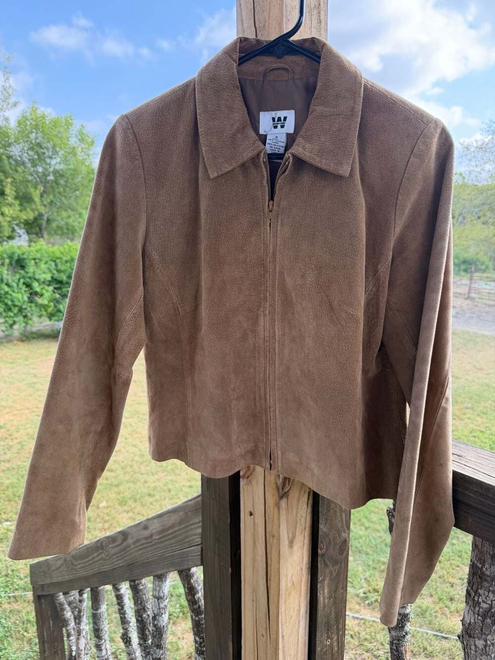 Junction West Women's Brown Suede Leather Zip-Up Jacket